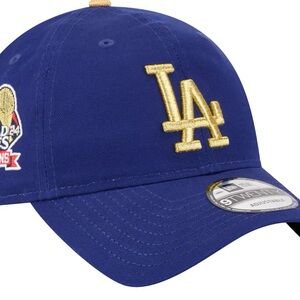 Dodgers Gold 2024 World Series New Era Championship 9Twenty Hats